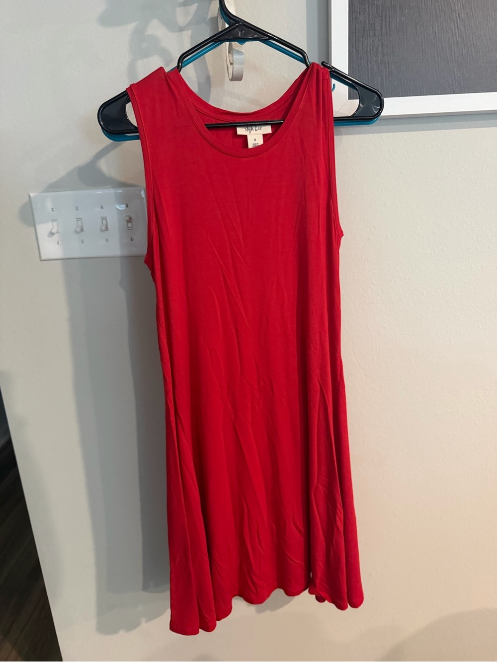 Style & Co. Sleeveless Red Swing Dress